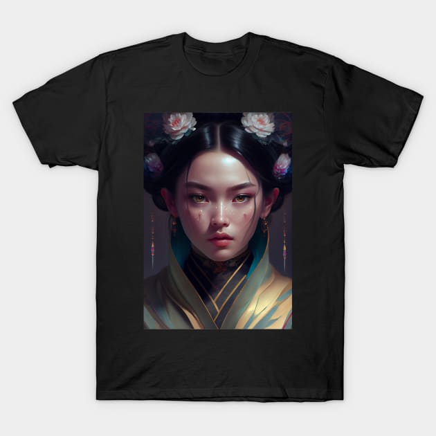 Japanese Geisha In Digital Art. Gift Idea For Japan Fans 2 T-Shirt by PD-Store